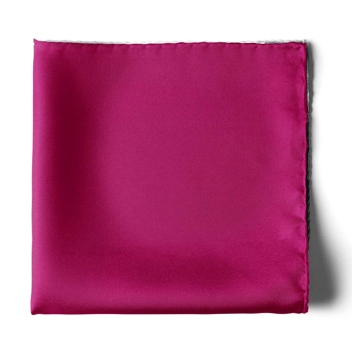 THE SOLID HOT PINK SILK POCKET SQUARE