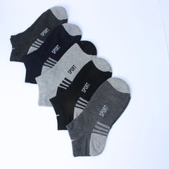 MONOCHROME TONES SPORTS ANKLE SOCKS SET