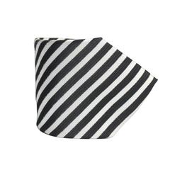 BLACK & WHITE CANDY CANE STRIPED TIE