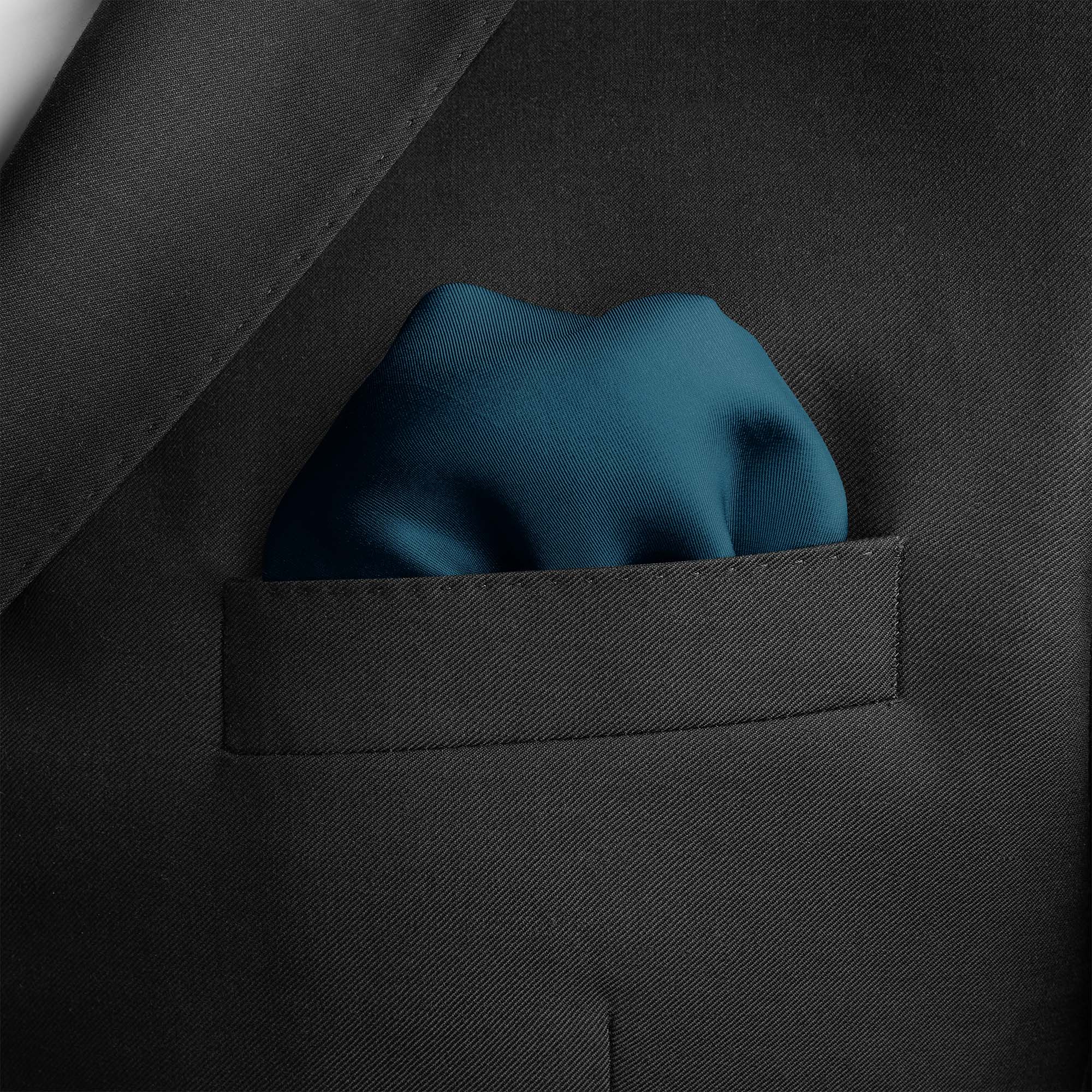 THE SOLID ZINC SILK POCKET SQUARE