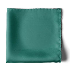 THE SOLID CARIBBEAN GREEN SILK POCKET SQUARE