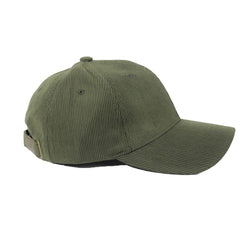 ARMY GREEN CORDUROY BASEBALL CAP