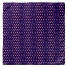 PURPLE QUADRUPLE POLKA PURPLE SILK SCARF & POCKET SQUARE