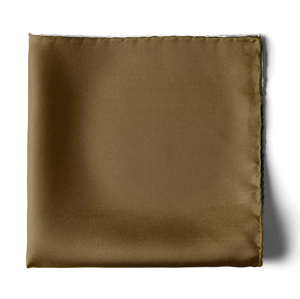 THE SOLID ANTIQUE GOLD SILK POCKET SQUARE