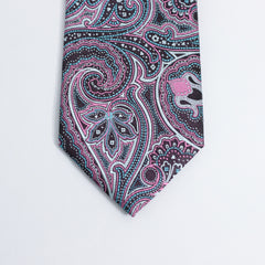 PINK & BLUE PAISLEY FESTIVE TIE