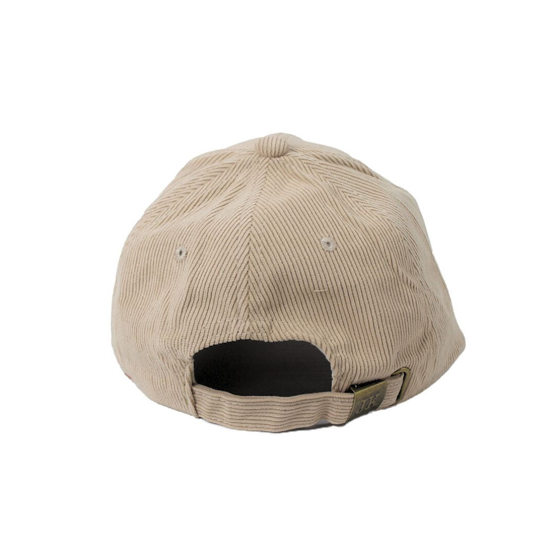 BEIGE CORDUROY BASEBALL CAP