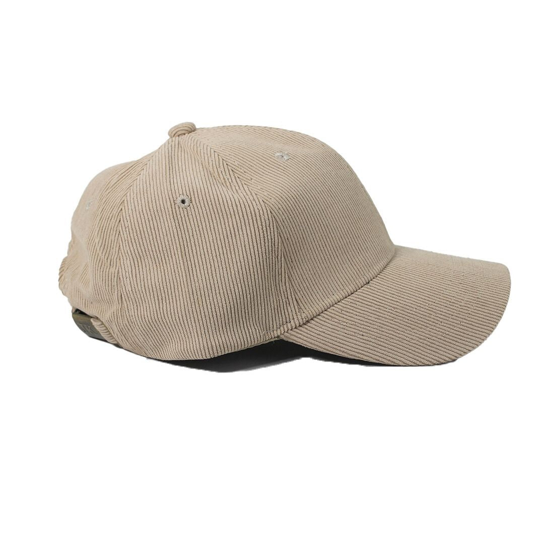 BEIGE CORDUROY BASEBALL CAP