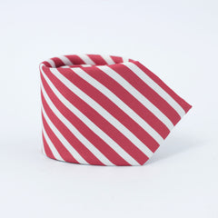 ROYAL RED & WHITE STRIPED TIE