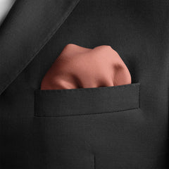 THE SOLID PEACH SILK POCKET SQUARE