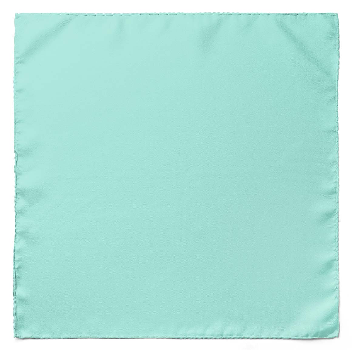 THE SOLID AQUAMARINE SILK POCKET SQUARE