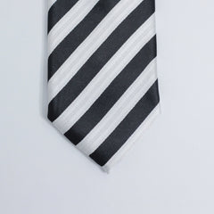 THE BLACK & GREY STRIPED TIE