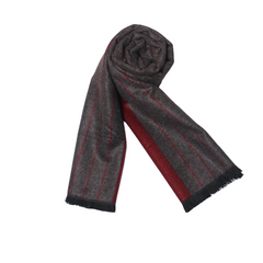 LINEAR LUXE RED WOOL SCARF