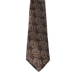 DEEP BROWN TWIN PAISLEY TIE