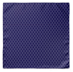 BLUE WHITE TARTAN SILK POCKET SQUARE