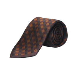 THE ANTIQUE BROWN CHECKERED TIE