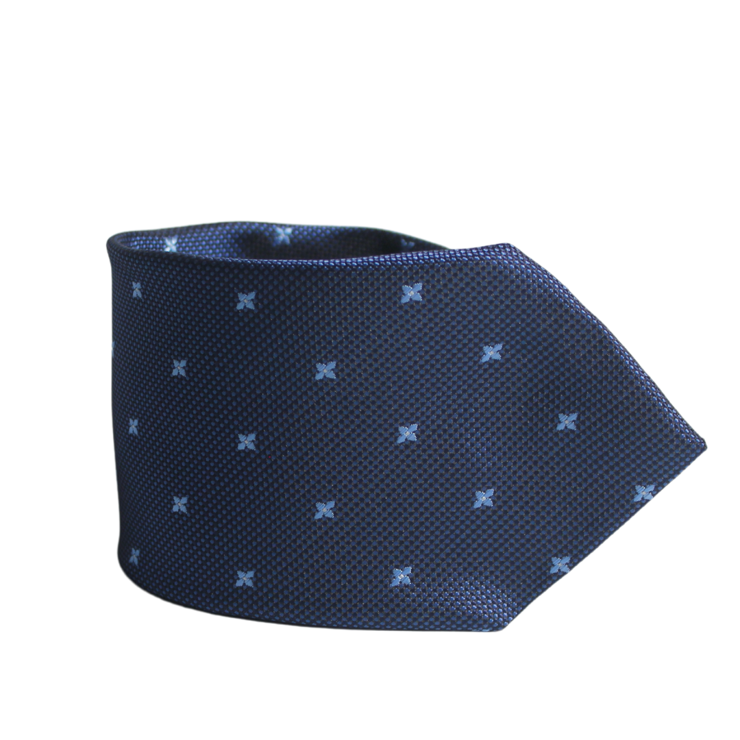 BLUE FLORAL DOTS TIE