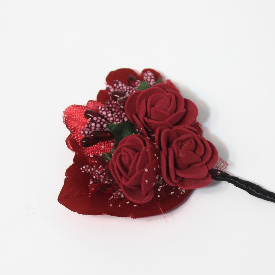 THE MAROON BOUQUET BOUTONNIERE