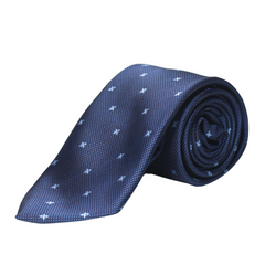 BLUE FLORAL DOTS TIE