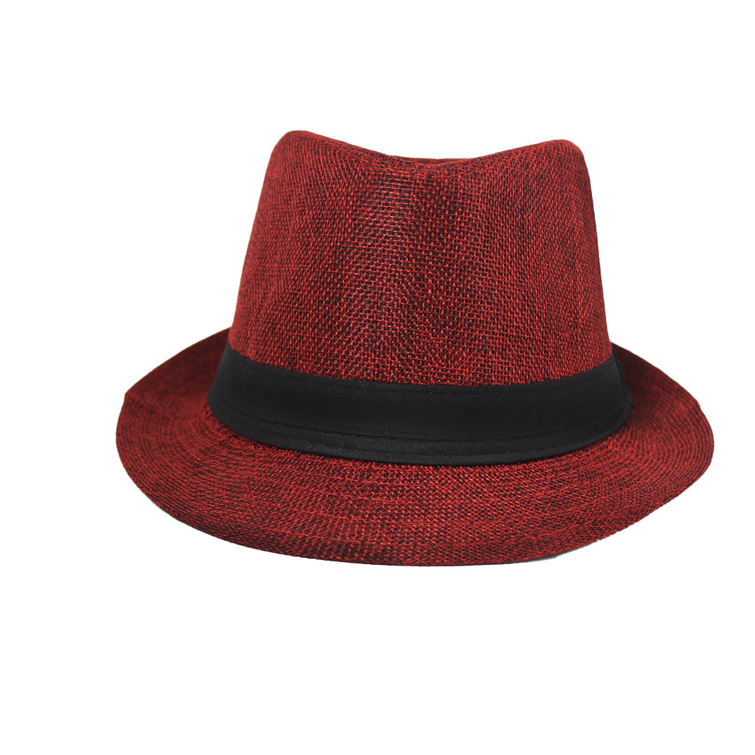 SUMMER BREEZE MAROON FEDORA HAT