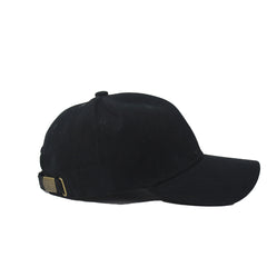 DEEP BLACK CORDUROY BASEBALL CAP