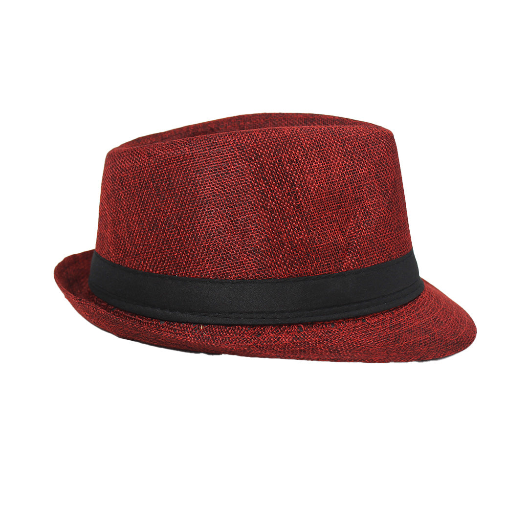 SUMMER BREEZE MAROON FEDORA HAT