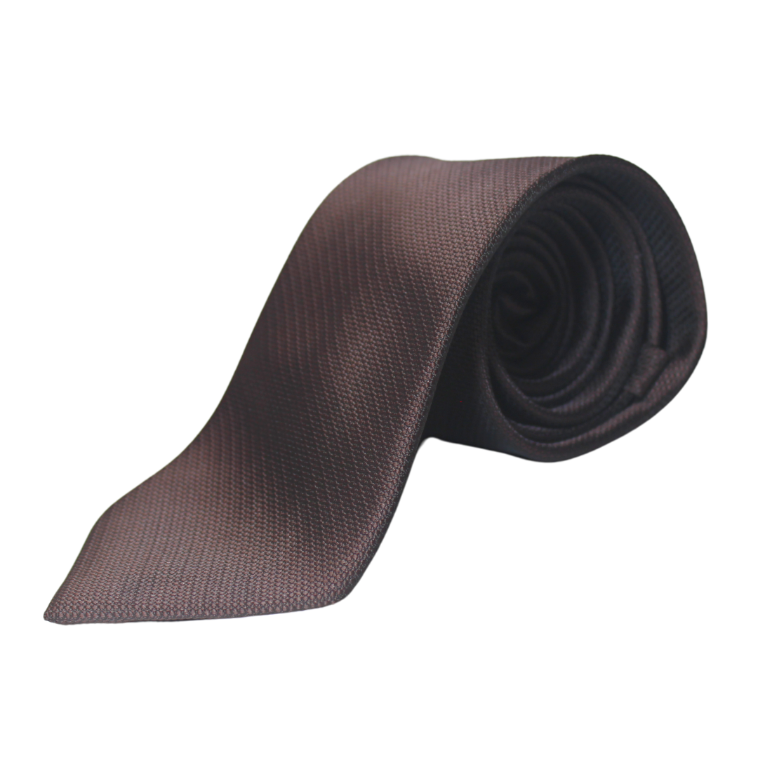 DEEP CHOCOLATE BROWN WOVEN TIE