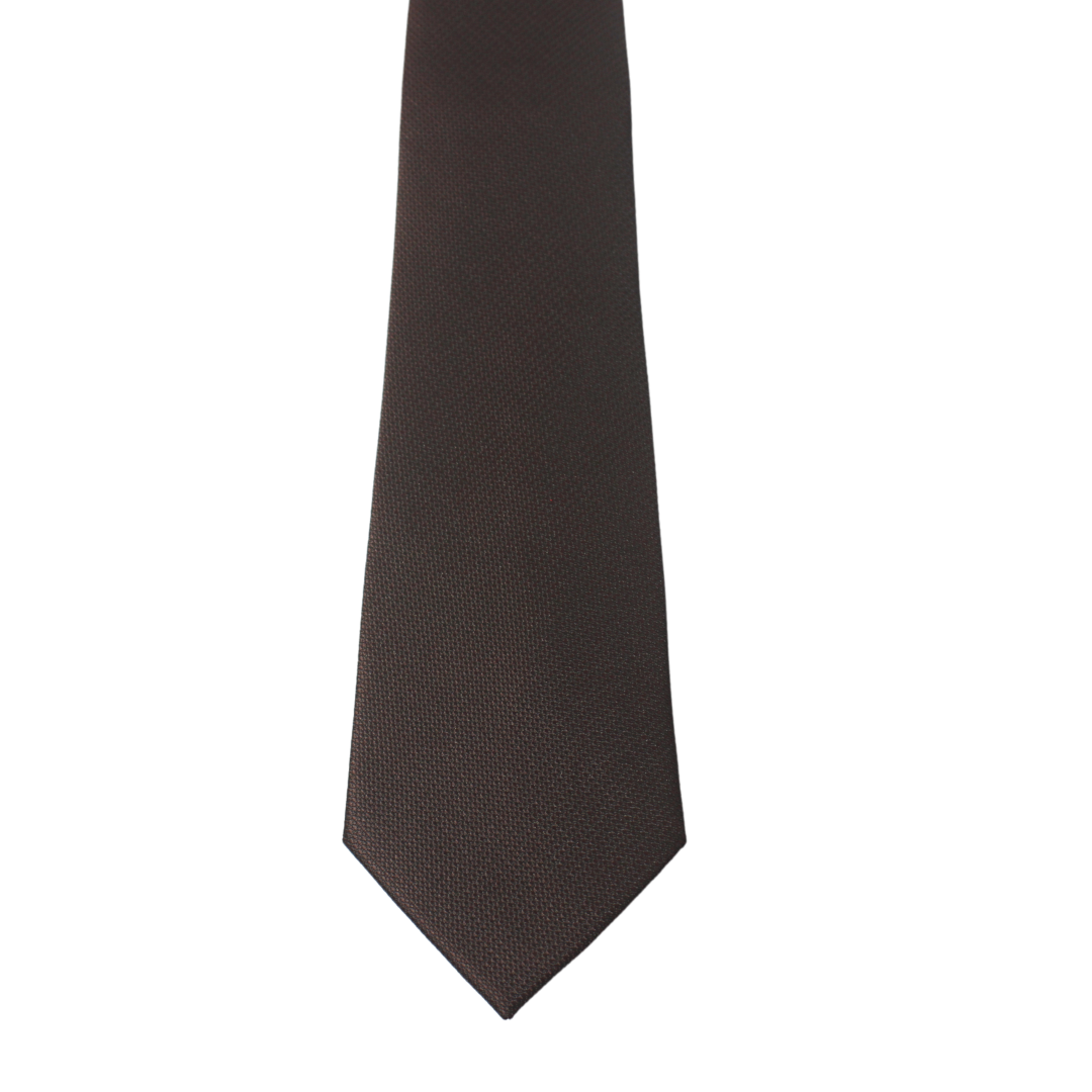 DEEP CHOCOLATE BROWN WOVEN TIE