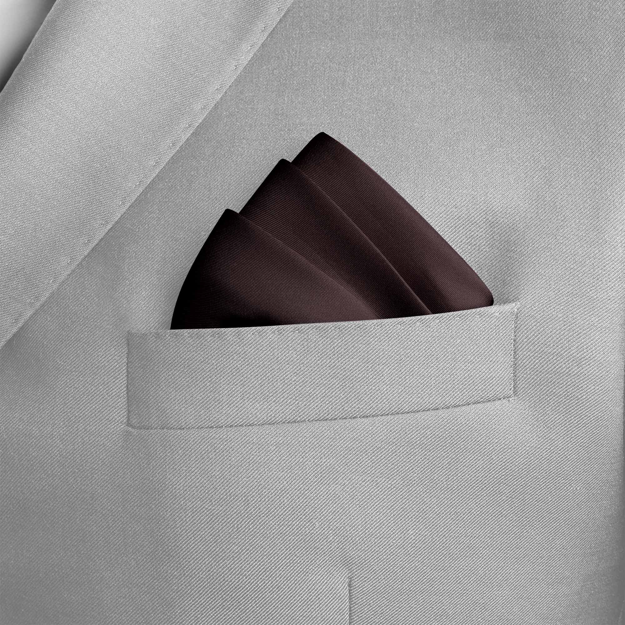 THE SOLID RAISIN SILK POCKET SQUARE