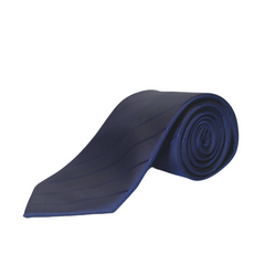 NAVY BLUE WIDE STRIPED TIE