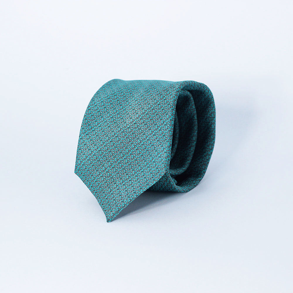 DEEP AQUA TEXTURED TIE