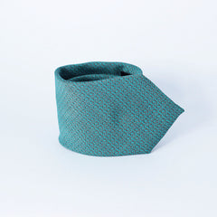 DEEP AQUA TEXTURED TIE