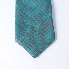 DEEP AQUA TEXTURED POCKET SQUARE & TIE SET