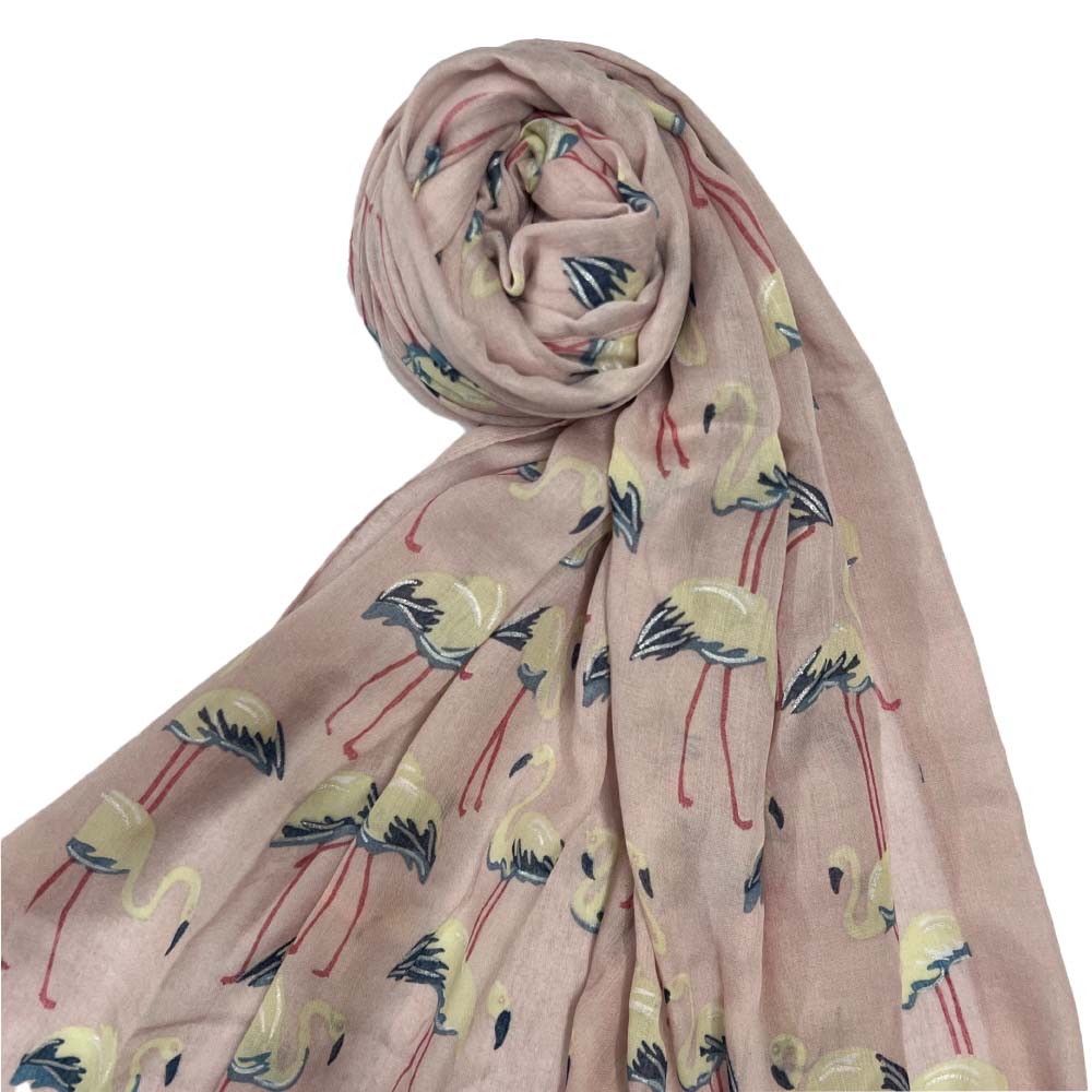 CANDY FLOSS FLAMINGO LAWN SCARF