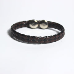 BRAIDED BROWN COUPLE BRACELET SET