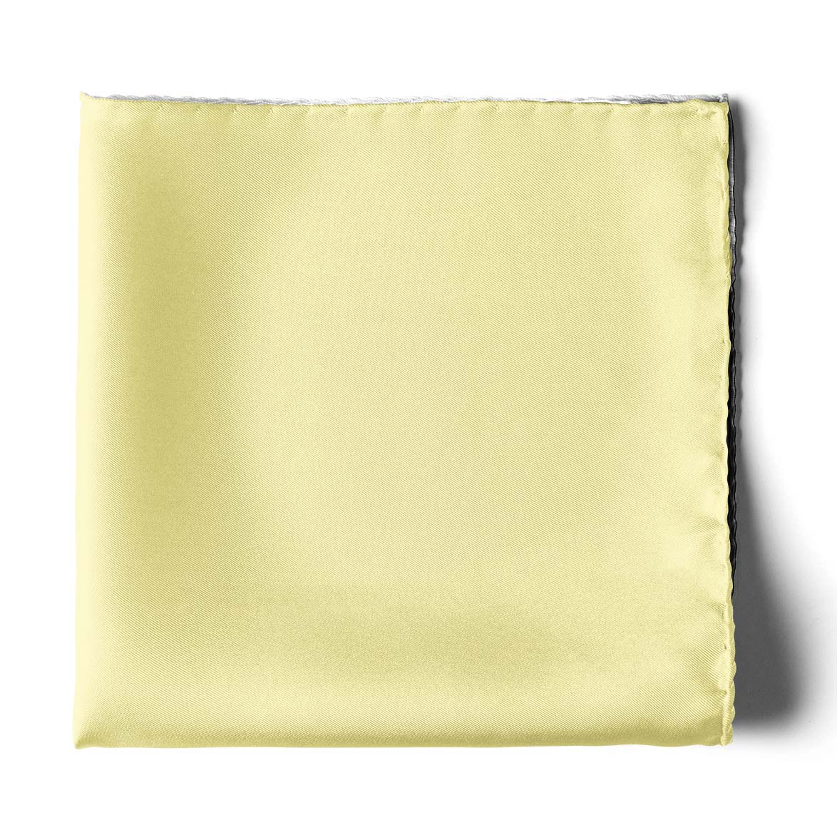 THE SOLID VANILLA SILK POCKET SQUARE