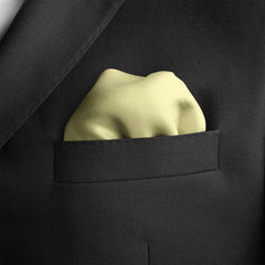 THE SOLID VANILLA SILK POCKET SQUARE