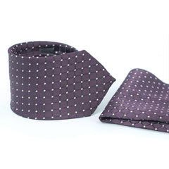 DOTTED DARK PURPLE FESTIVE TIE SET