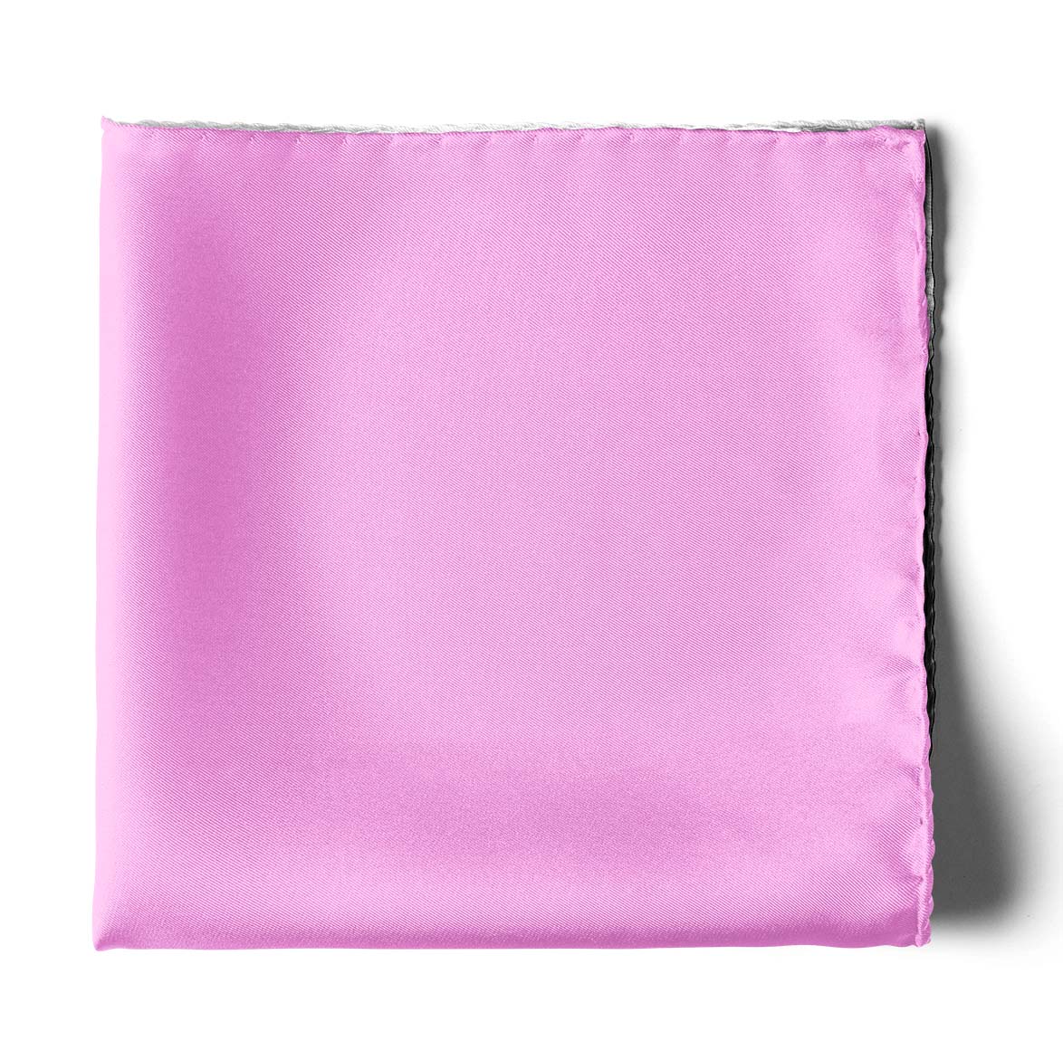 THE SOLID TAFFY PINK SILK POCKET SQUARE