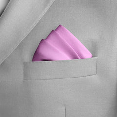 THE SOLID TAFFY PINK SILK POCKET SQUARE