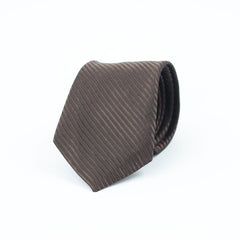 DEEP BROWN STRIPED TIE