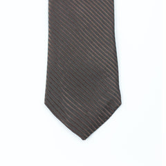 DEEP BROWN STRIPED TIE