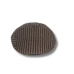 BLACK & KHAKI STRIPED IVY WINTER CAP