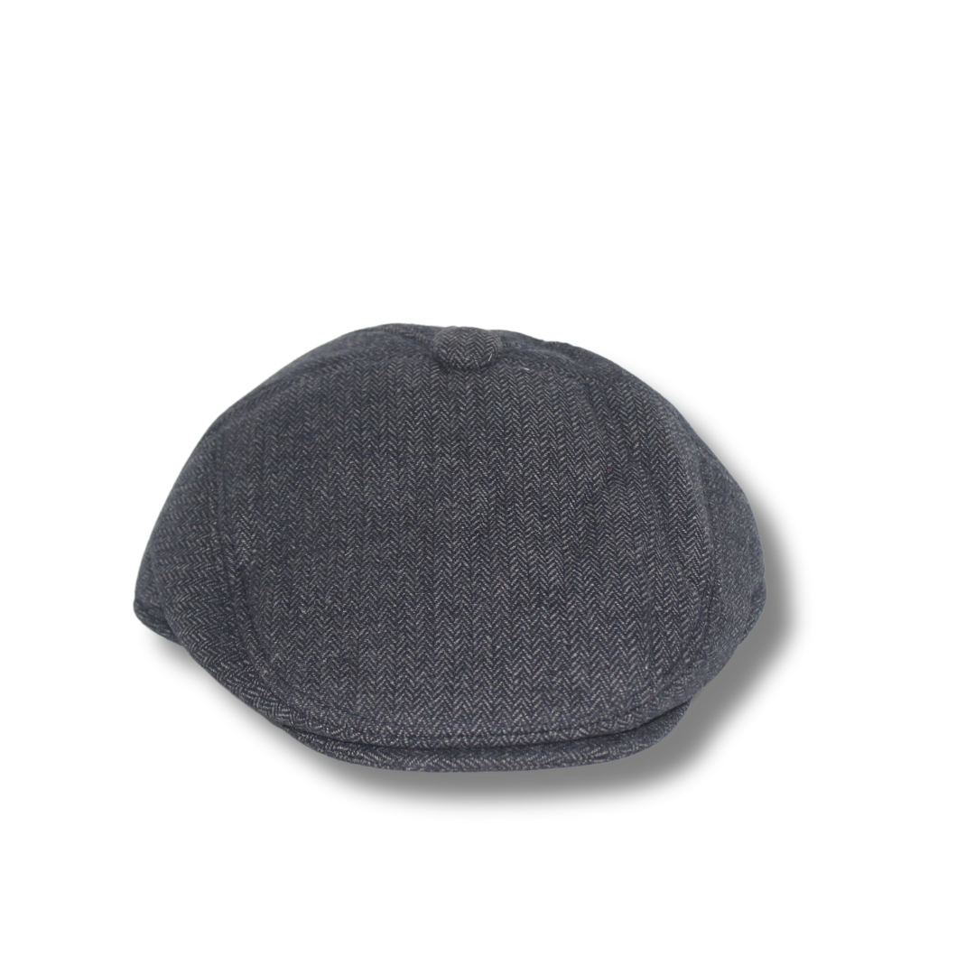 GUNMETAL GREY HERRINGBONE IVY WINTER CAP