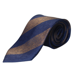 BLUE & RUST CLASSIC STRIPED TIE