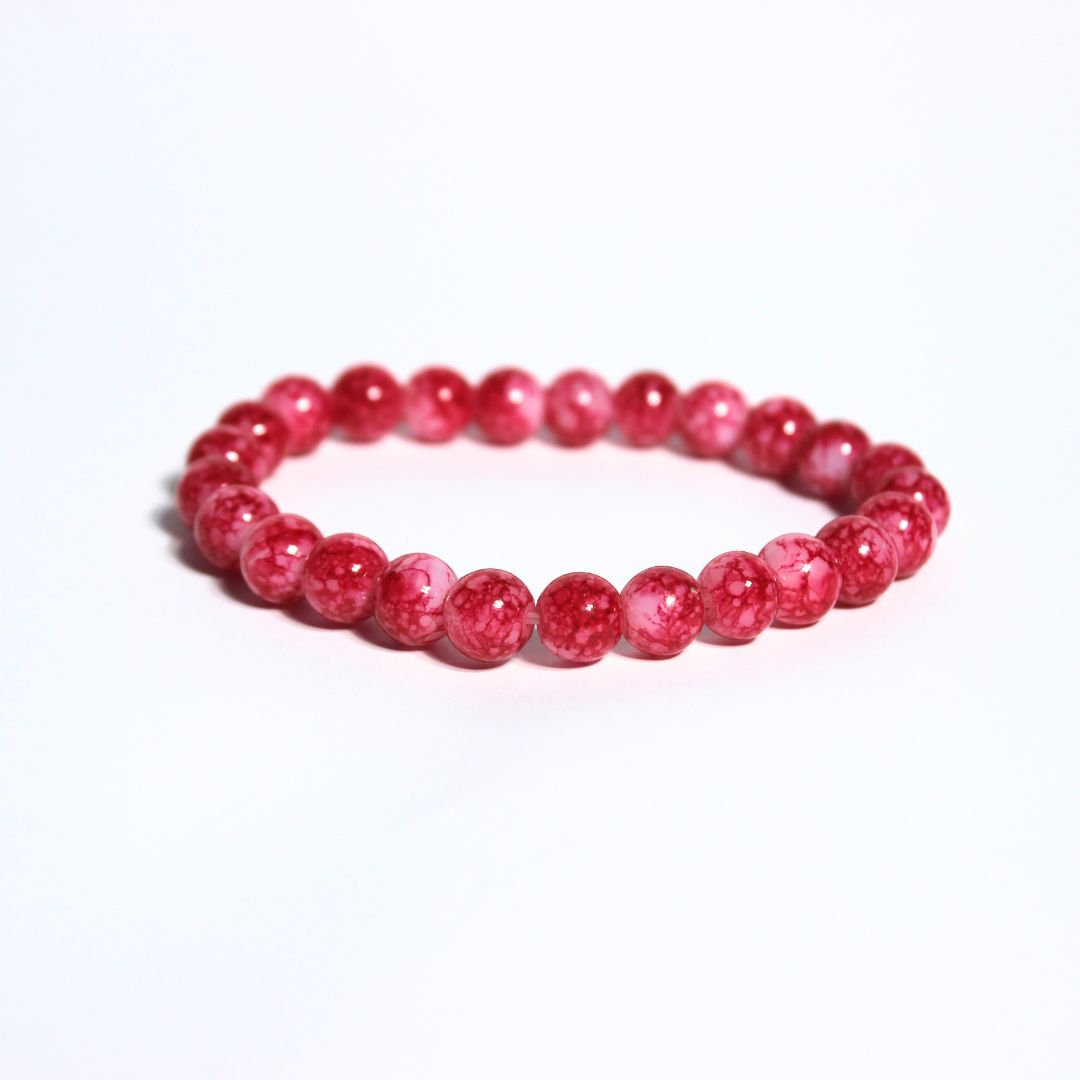 PINK AURA BEADED BRACELET