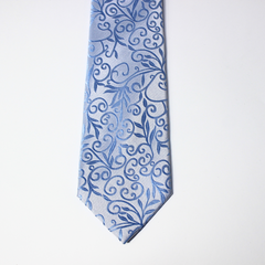 SOFT BLUE FLORAL TIE