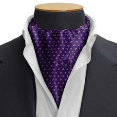 PURPLE QUADRUPLE POLKA SILK CRAVAT