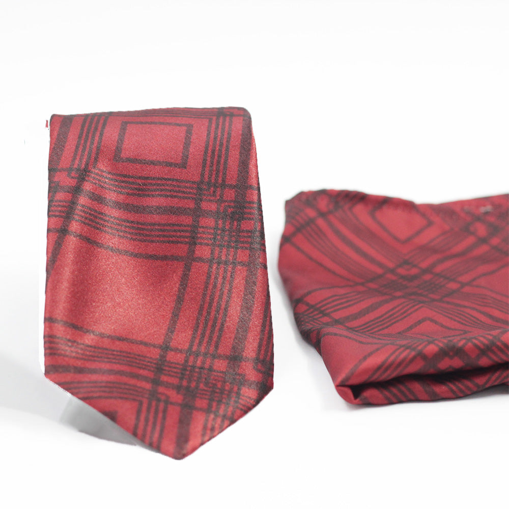 SCOTTISH RED TIE SET