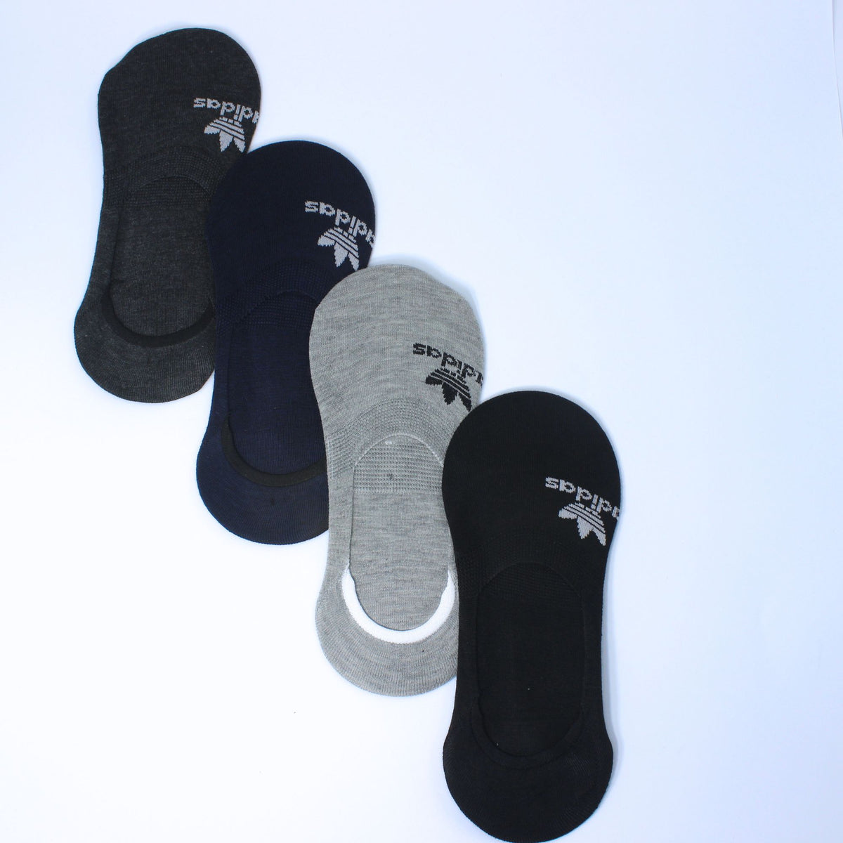 THREE STRIPED LEAF NO SHOW SOCKS SET