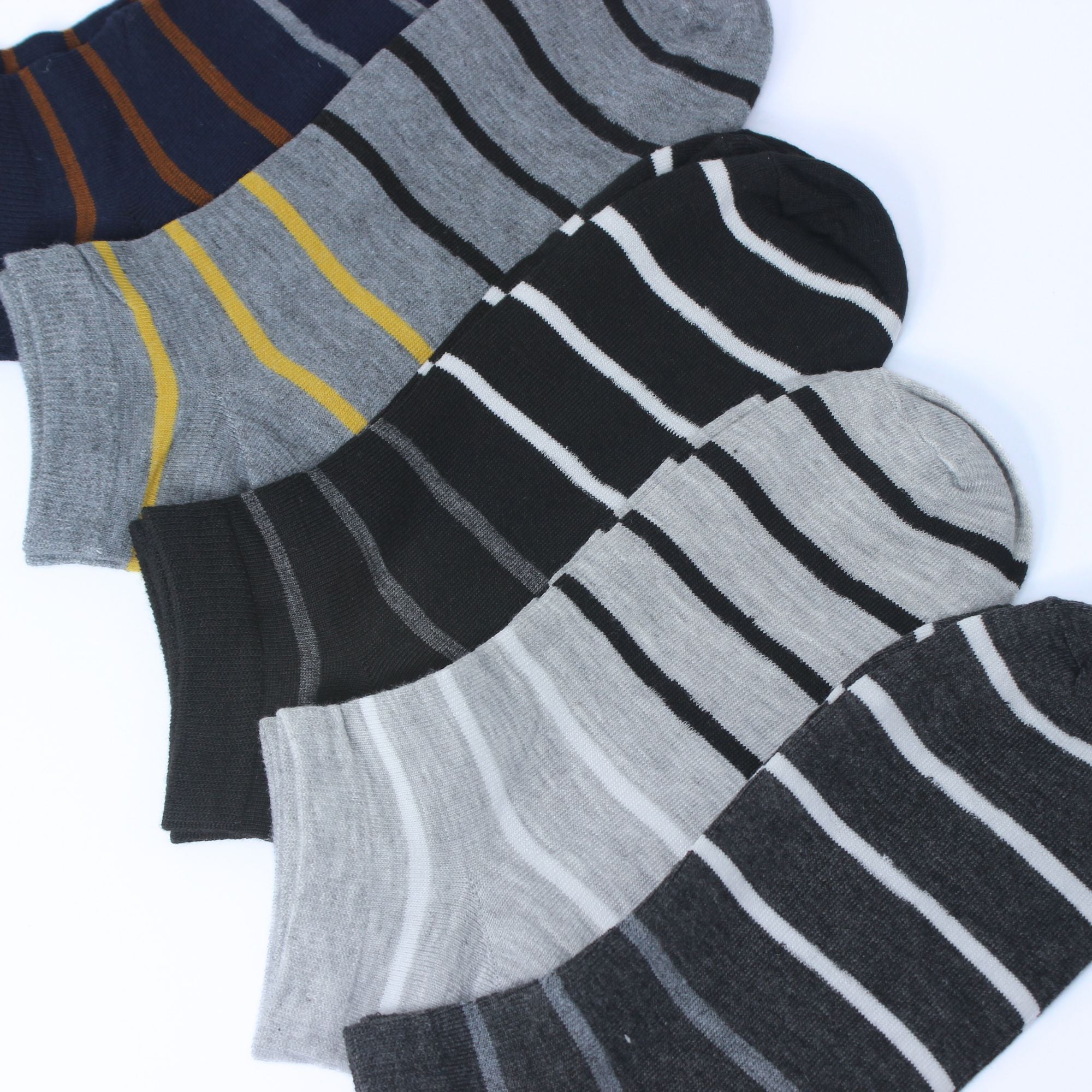 PENCIL STRIPES ANKLE SOCKS SET